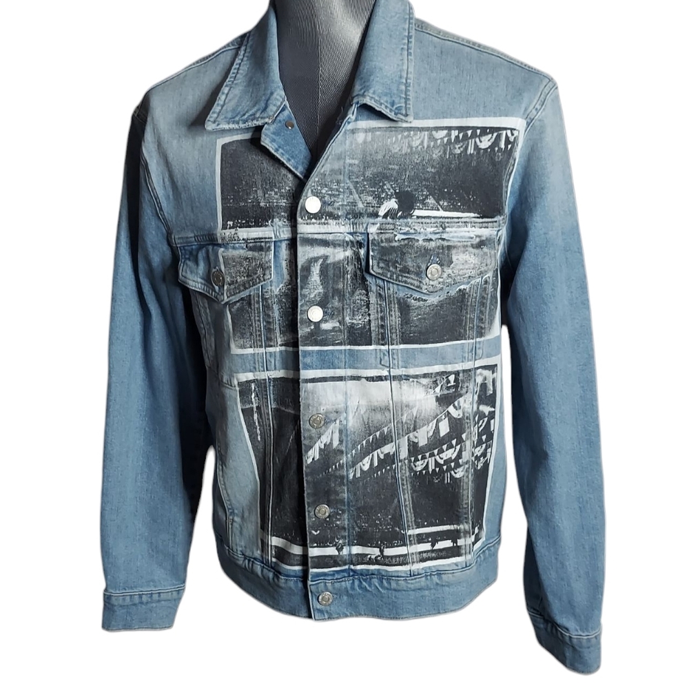 Calvin Klein X Raf Simons | Andy Warhol | Rodeo Photo | Denim Jacket | Slim - Picture 2 of 15